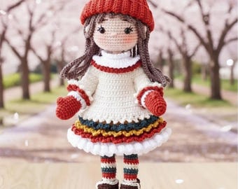 Amigurumi Girl Doll, Crochet Girl Doll With Yellow Dress, Doll, Handmade Gift For Daughter, Handmade Toys, Birthday Gift For Kids