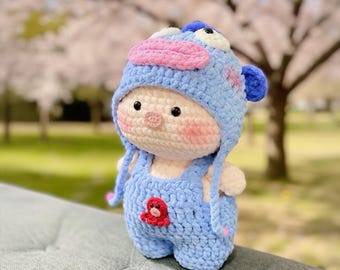 Handmade Plush Toy Cosplay Piggy Clownfish Hangyodon Made Of Velvet Wool, Perfect For Birthdays, Holidays, Or For Your Crush, Valentime Gift