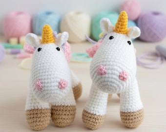 Heartwarming Crochet Unicorn With Desk Decorations, Handmade Crochet Unicorn Plush, Gift For Her, Mysterious Unicorn, Christmas Gift