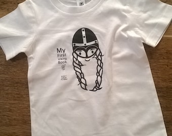 My First Viking child's tshirt/tee with plaits