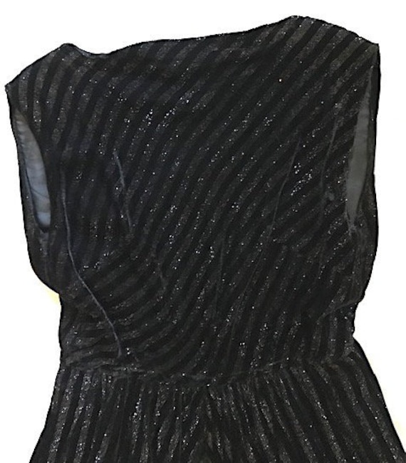 Black and Silver Velvet Palazzo Jumpsuit
