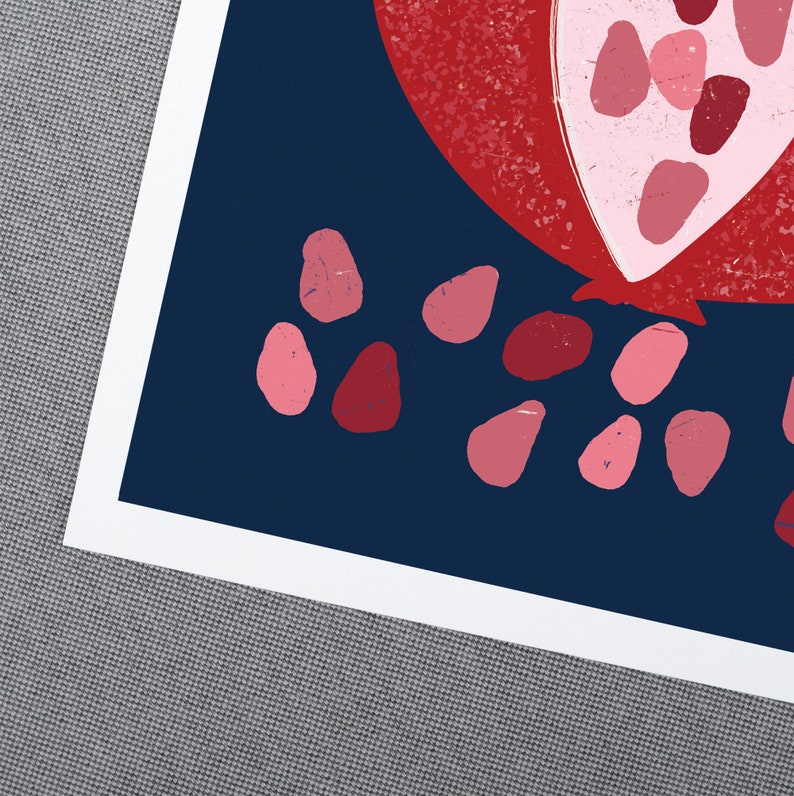 Pomegranate art, Pomegranate illustration, Fruits art, Kitchen poster image 4