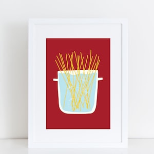 Spaghetti poster, Pasta print, Gift idea, Italian food, Spaghetti, Italy, Italian poster, Pasta poster, Italian poster, Travel, Pasta lover