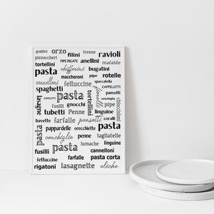 Pasta poster, Kitchen art print, Art print, Kitchen poster image 6