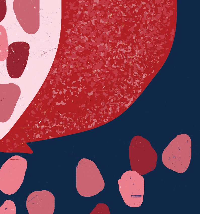 Pomegranate art, Pomegranate illustration, Fruits art, Kitchen poster image 5
