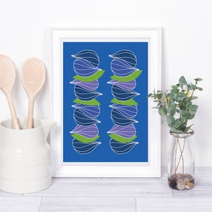 Figs art print, Figs print, Figs poster, Fruits art image 2