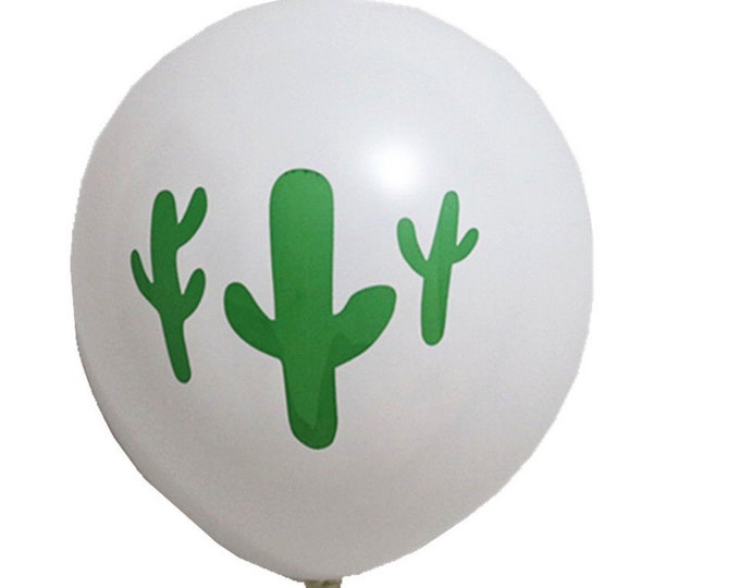 12 Pack Premium Cactus Balloons, Fiesta Party, bridal Shower, Taco party decorations, Fiesta Balloons, Cactus party Balloons, FAST SHIPPING