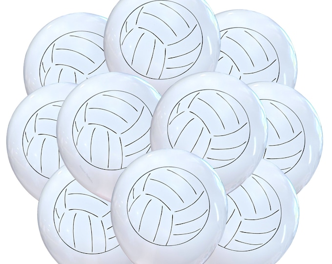 Volleyball Balloons 12 Count, Volleyball Event, Volleyball Birthday Theme, Volleyball Team Balloons, Volleyball Party Ideas 12" Size