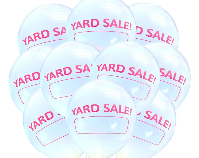 Yard Sale Balloons 12", Yard Sale Display, Yard Sale Theme Party Decoration, Garage  Sale Party, Yard Sale Advertising, Yard Sale Decoration
