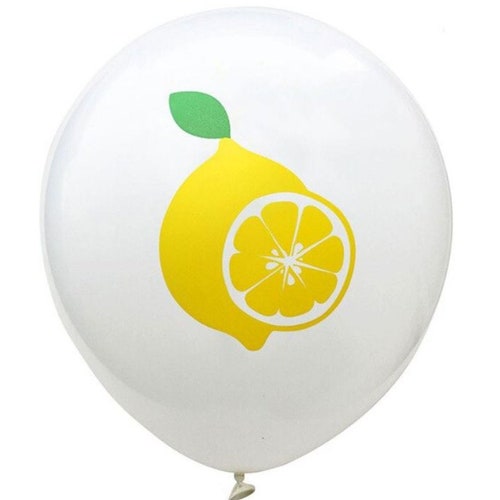 12 Pack Lemon Balloons 12 Citrus Balloons Lemonade Etsy