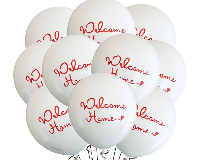 Welcome Home Balloons 12", New House Party Balloons, Homecoming Balloons, Housewarming Balloons, Real Estate Balloon, Open house Balloons