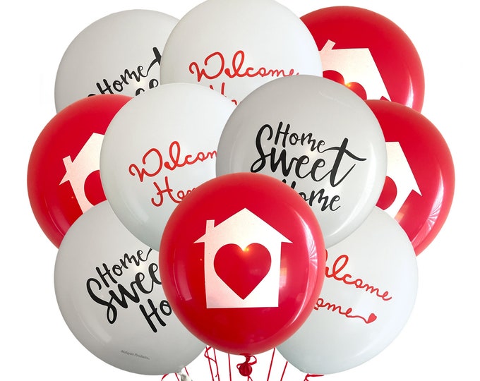 Housewarming Party Balloons, New House Party Balloons, Home Sweet Home Balloons, New Home Balloons, Realtor Balloons, Real Estate Balloons