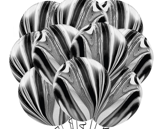 Black Swirl Balloons 12", Black Tie-dye Balloons, Black and white Theme, Noir Balloons, Black Marble Balloon Party Decorations