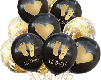 baby shower decorations black and gold