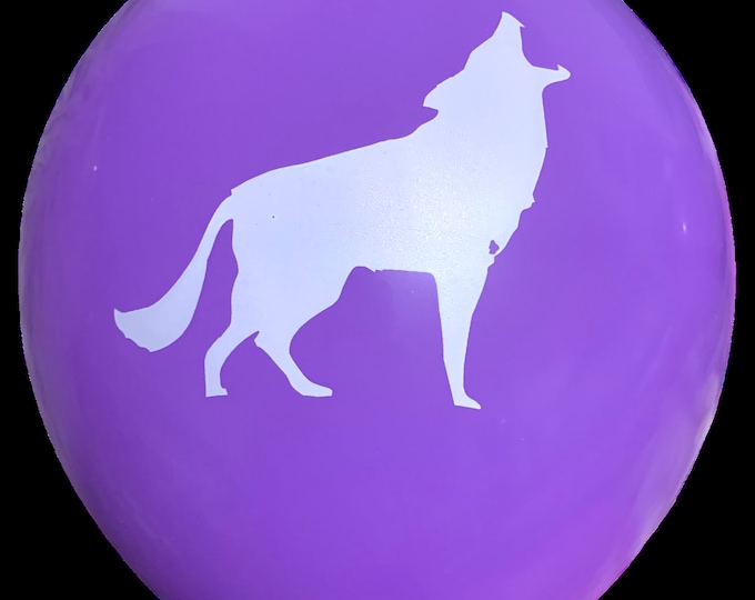 Purple Wolf Balloons Latex 12", Wolves Party Décor, Wolf Birthday, Wolf Pack Party, Multi-use Wolf Event Birthday Balloons Wolf Birthday