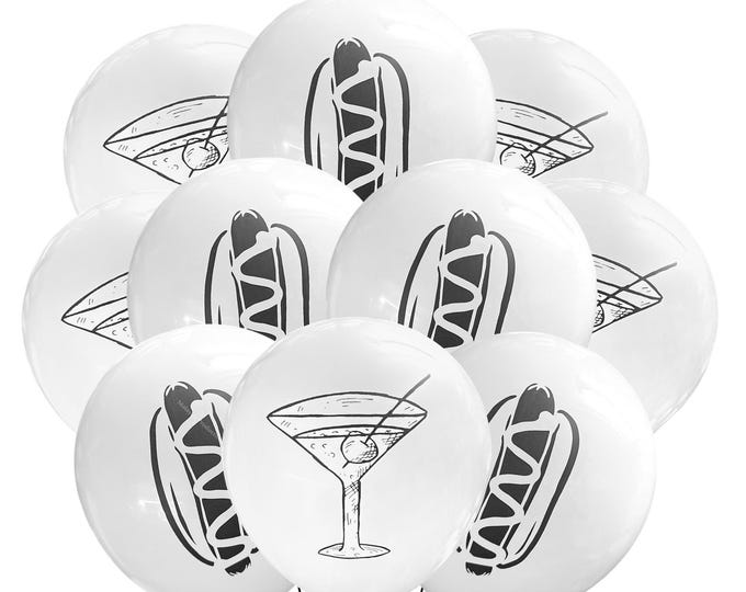 12ct Martini Weenie Balloons, Weenies and Martinis Bachelorette Theme, Martini Party Theme, Cocktail Party, Cocktail Event