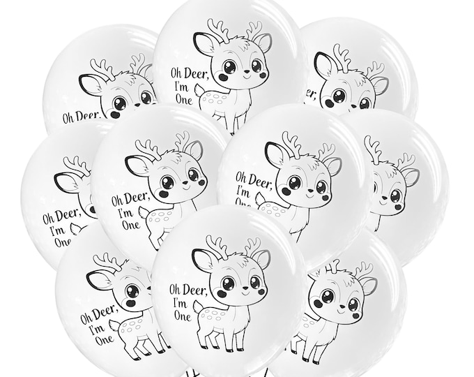 12 Count Oh Deer I'm One Birthday, 1st Birthday Theme, Baby Deer, Baby's First Party
