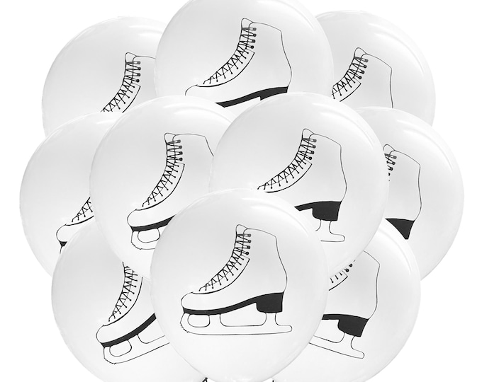 12ct Ice skate Balloons, Skating Birthday Party, Figure Skater Theme, Figure Skating Balloons, Ice Skate Birthday Party Decorations