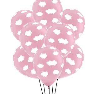 Pink Cloud Balloons 12", Pink Cloud Birthday Party, Pink Cloud Theme Party Balloons, Cloud Party Decorations, Pink Sky Girls Birthday Party