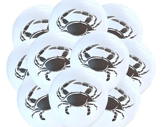 12ct White Crab Balloons, Crab Birthday Theme, Seafood Birthday Theme, Seafood Boil Party Decorations, Crabby Balloons, Crab Gift Birthday