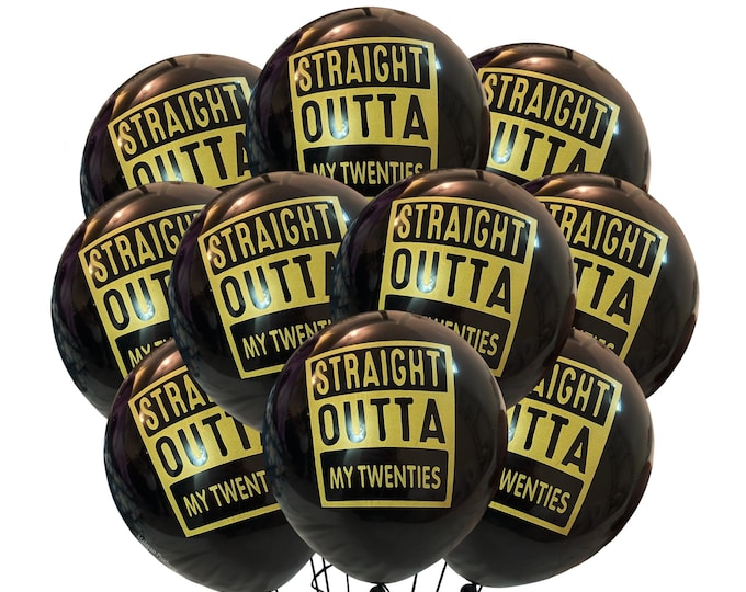 30th Birthday 12", Black 30th Balloons Latex, Turning 30 Party Ideas, 30th Birthday Decorations, 30th Birthday Ideas, Straight Outta My 20s