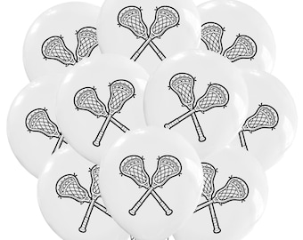 12ct Lacrosse Balloons Birthday Party Theme Party Decorations