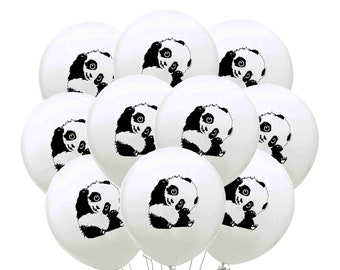 Panda Party Balloons 12", Panda Birthday Theme, Panda Birthday Party Balloons, Panda Party Supplies
