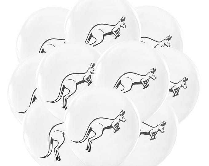 12ct Kangaroo Balloons, Kangaroo Birthday Theme, Australia Birthday Decorations, Kangaroo Party Ideas