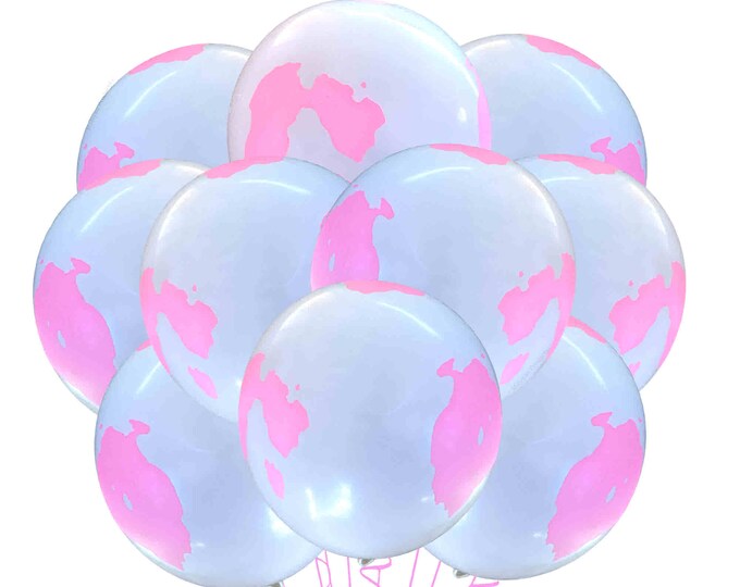 Pink Cow Balloons, 12" Animal Balloons Moo Cow Birthday Party Balloons, Farm Theme Party, Farm Balloons, Holstein, Barnyard Party Balloons