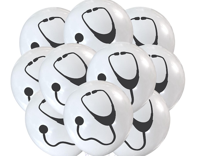 stethoscope Balloons, Nurse Birthday Theme, Doctor Balloons, Nurse Balloons, Medical Birthday Decorations, Medical Birthday, Hospital Party