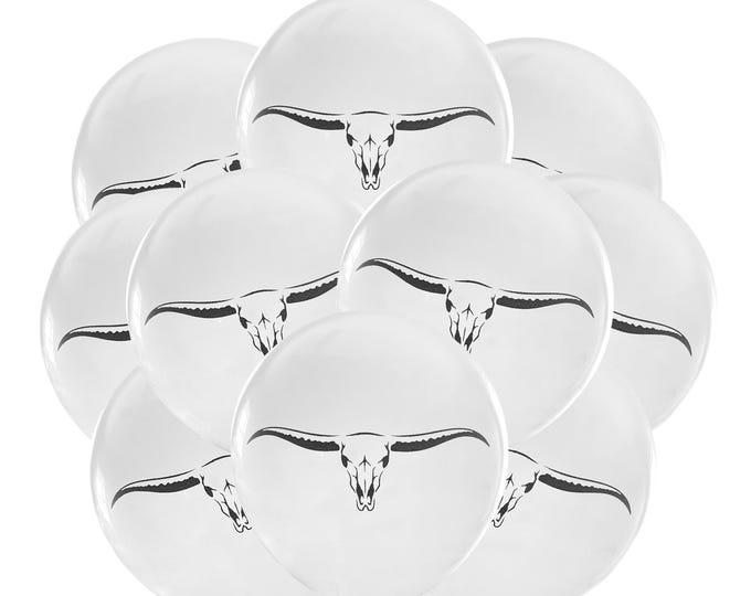 12ct Longhorn Balloons, Texas Party Balloons, Longhorn Birthday Theme, Texas Birthday Party Decoration, Longhorn Skull Balloons