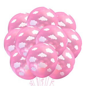 12ct Pink Cloud Balloons 12", Pink Cloud Birthday Party, Pink Cloud Theme Party Balloons, Cloud Party Decorations, Sky Birthday Girls Party
