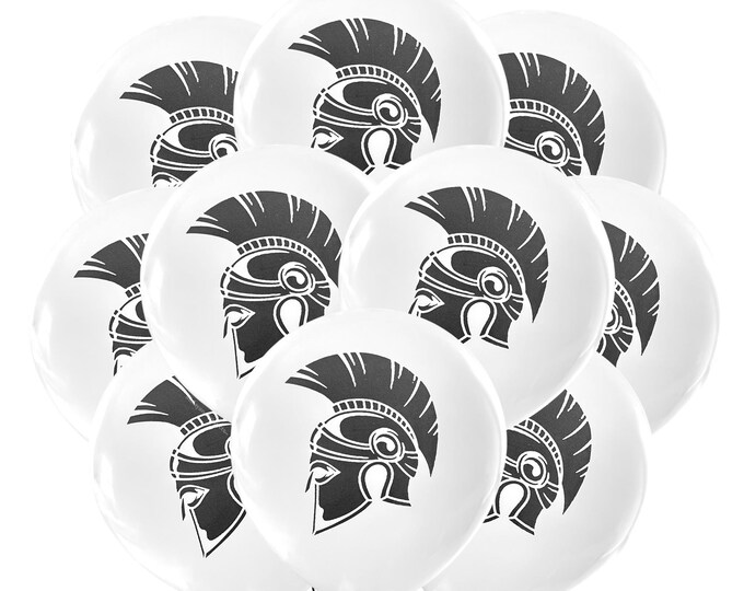 12ct Spartan Balloons, Spartan Birthday, Rome Theme, Rome Balloons, Roman Empire Decorations Party Supply Ideas