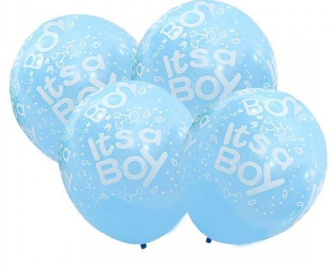 12 Pack It’s a Boy Baby Shower Balloons, Blue Baby Shower Balloons, Baby Shower Decorations, Baby Shower Party Ideas, Standard size 12”