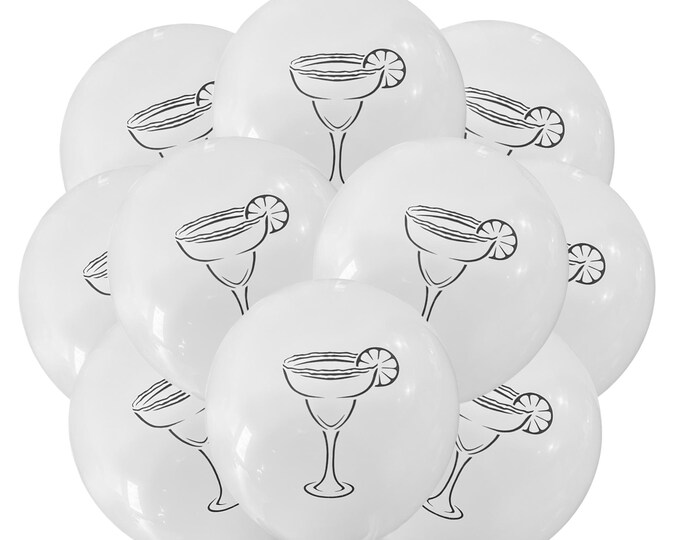 12ct Margarita Balloons, Fiesta Theme Party Decoration, Cocktail Birthday Theme Ideas
