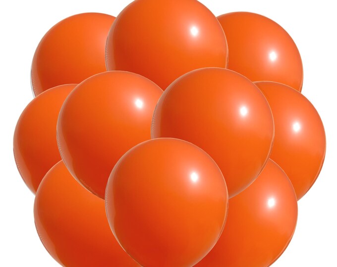 Solid Orange Balloons 12in Standard Size