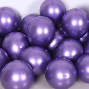 12 PACK Metallic Purple Balloons, Purple Decor 12&quot; (30cm) Purple Pearl Balloons Purple Decorations Purple Gloss Balloons