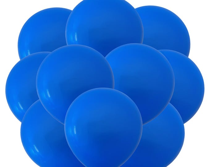 Solid Blue Balloons 12in Standard Size