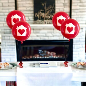 12 Pack New House Balloons 12&quot;, New House Party, House Warming Party Ideas, New Home Balloons, Realtor Balloons, Open House Balloons