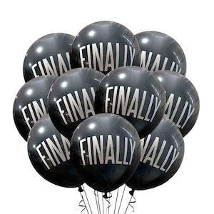 12ct finally Balloons Any Occasion, finished Balloons, Finally Birthday Balloons, Divorce Party Balloons Latex, New Job Party, Graduation