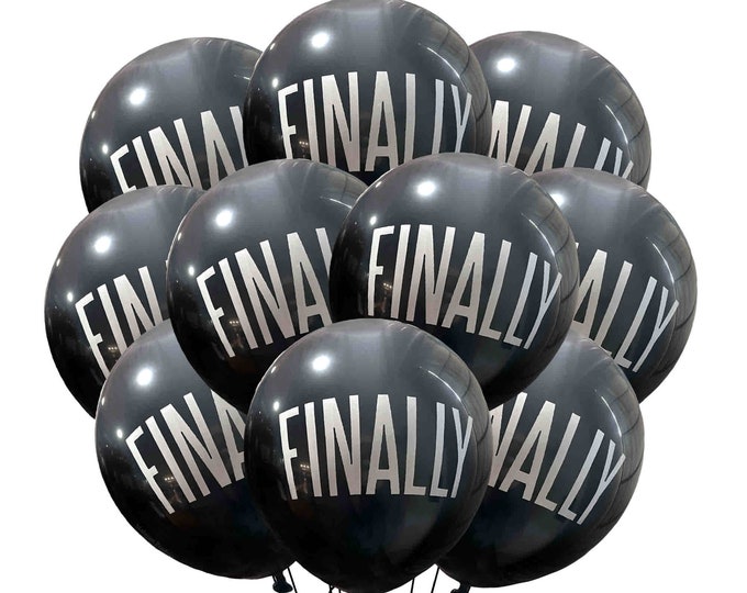 finally Balloons Any Occasion, finished Balloons, Finally Birthday Balloons, Divorce Party Balloons Latex, New Job Party, Graduation Party