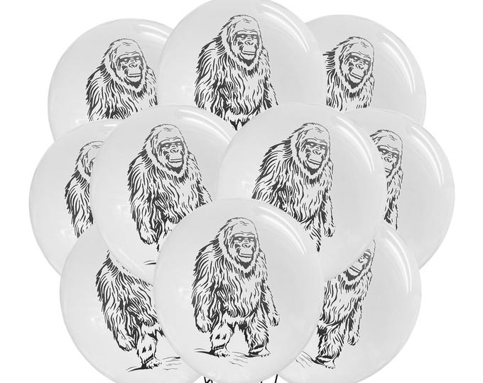 12ct Bigfoot Balloons, Sasquatch Party Balloons, Bigfoot Theme, Sasquatch Balloons, Bigfoot Birthday Theme, Big Foot Party Decorations