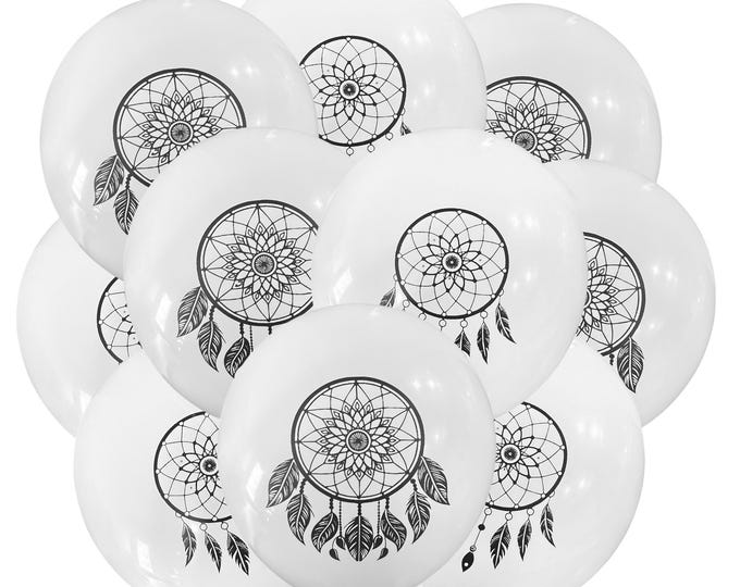 12ct Dream Catcher Balloons, Native American Theme Party Decoration, Birthday Theme Ideas
