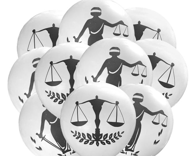 12ct Law Balloons, Lawyer Party Balloons, Justice Theme Party Decoration, Paralegal Balloons, Lawyer Birthday Theme, Courtroom Balloons