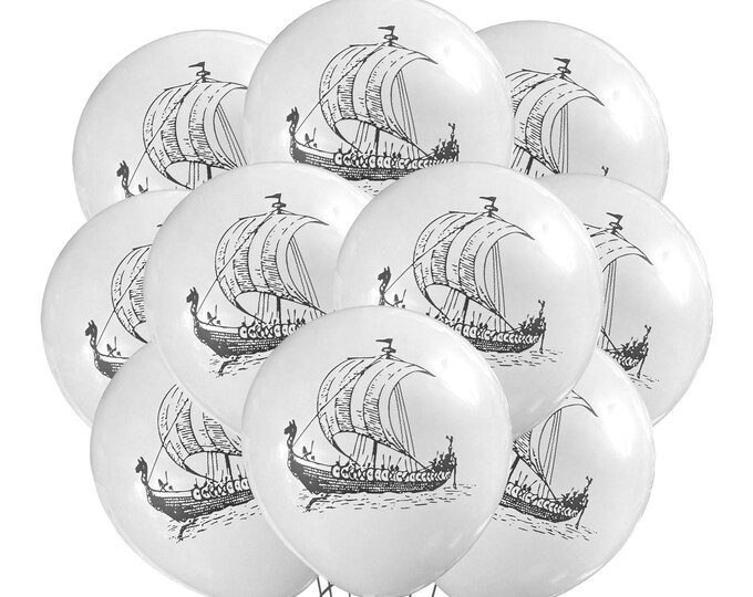 12ct Viking Ship Balloons, Viking Theme, Viking Birthday, Boat Balloons, Pirate Balloons, Pirate Ship Balloons, Pirate Theme