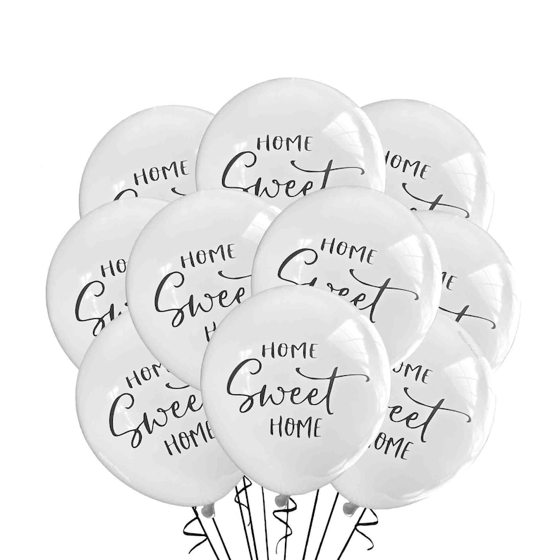 home sweet home balloons, housewarming event party latex real estate balloons open house party supply