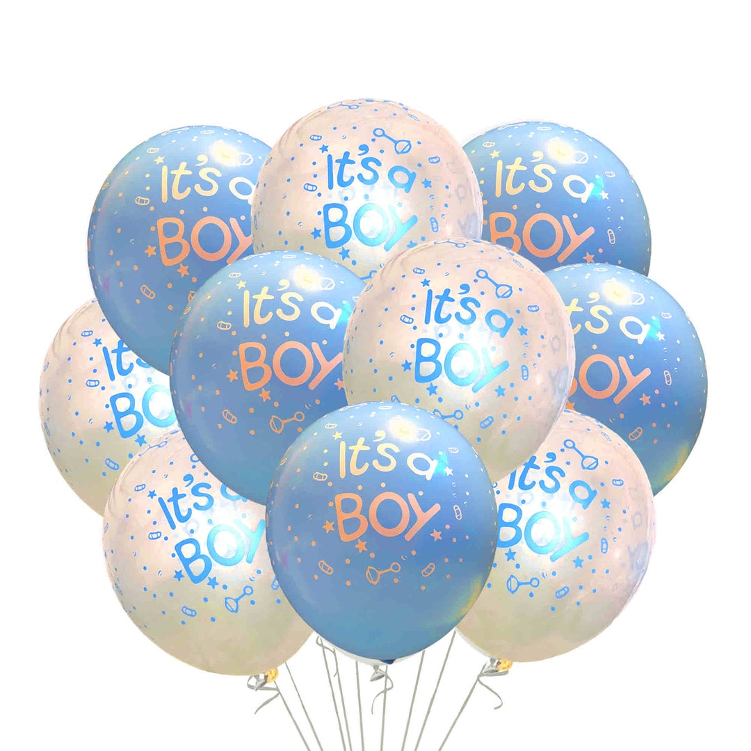 It's A Boy Baby Shower Balloons 12" Blue Theme Baby Shower Decorations ...