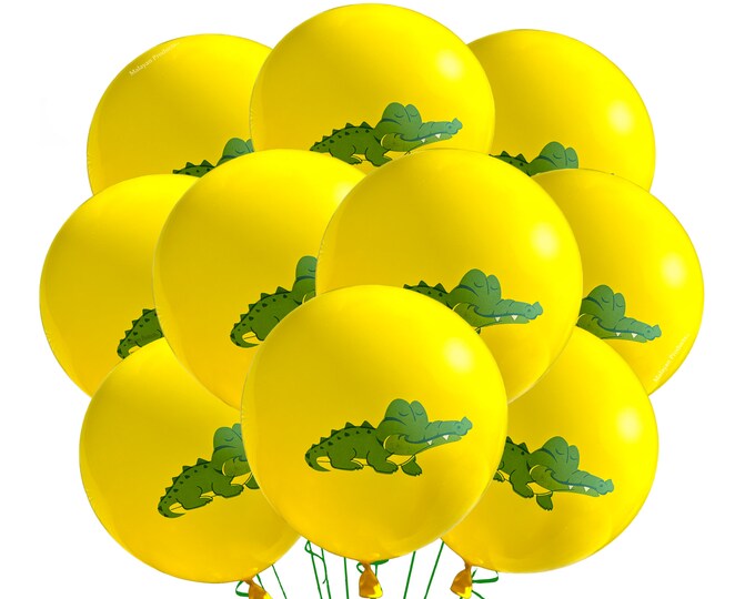 Alligator Birthday Theme, Crocodile Balloons, Alligator Balloons Latex, Reptile Balloons,  Alligator Party Decorations