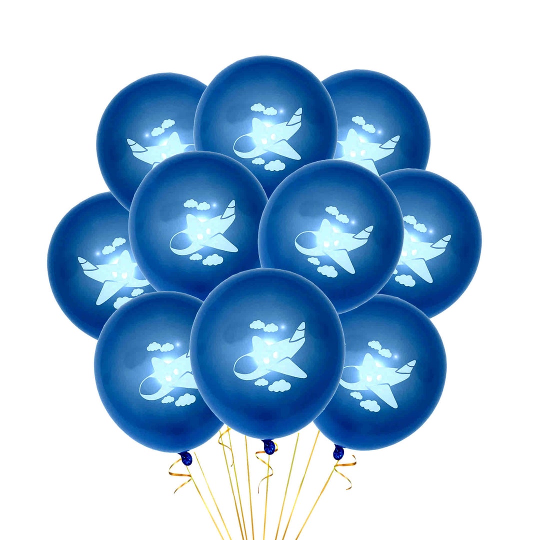 Airplane Balloons, 12 Jet Party Balloons, Airplane Theme Party