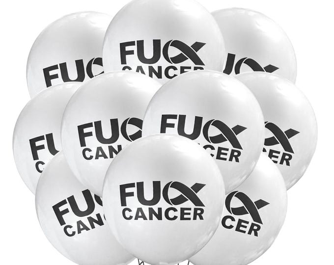 12ct F Cancer Balloons, Cancer Survivor Theme, Cancer Survivor Birthday Party